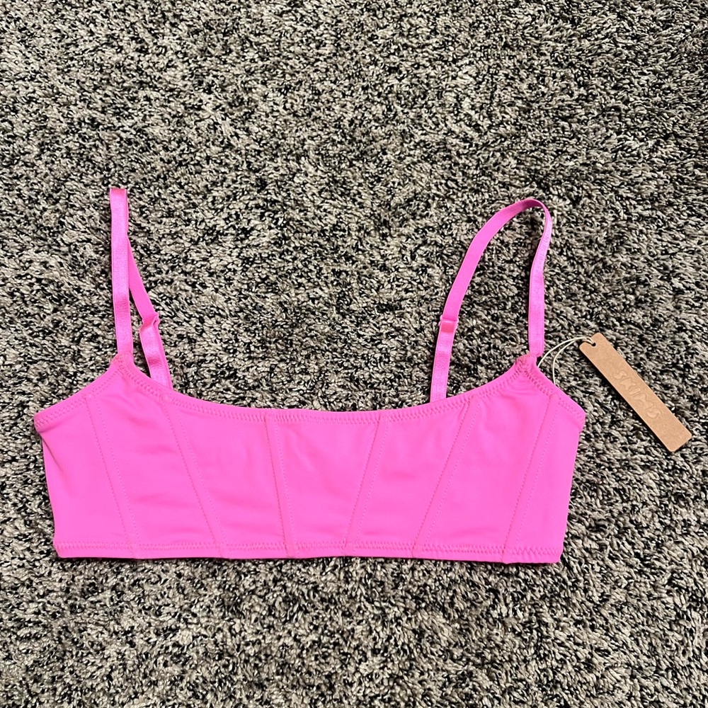Skims Orchid Corset Swimsuit top Small NWT